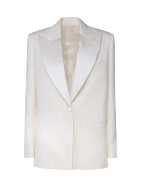 BLAZER MONOPETTO CON REVER IN SATIN
