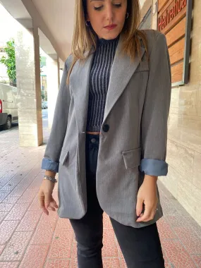 Blazer Over Grey