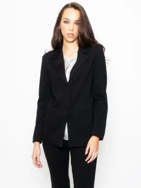 Blazer Rifinito a Punto Milano Nero