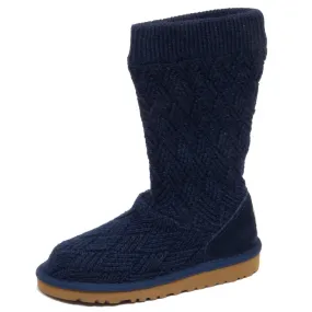 F3484 (NO BOX) stivale bimba girl UGG scarpe wool shoe boot dark blue