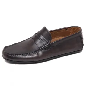 F4976 mocassino uomo grey delave' ALTIERI MILANO scarpe loafer shoe man