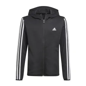 Felpa con cappuccio per bambini con zip adidas D2M 3-Bandes