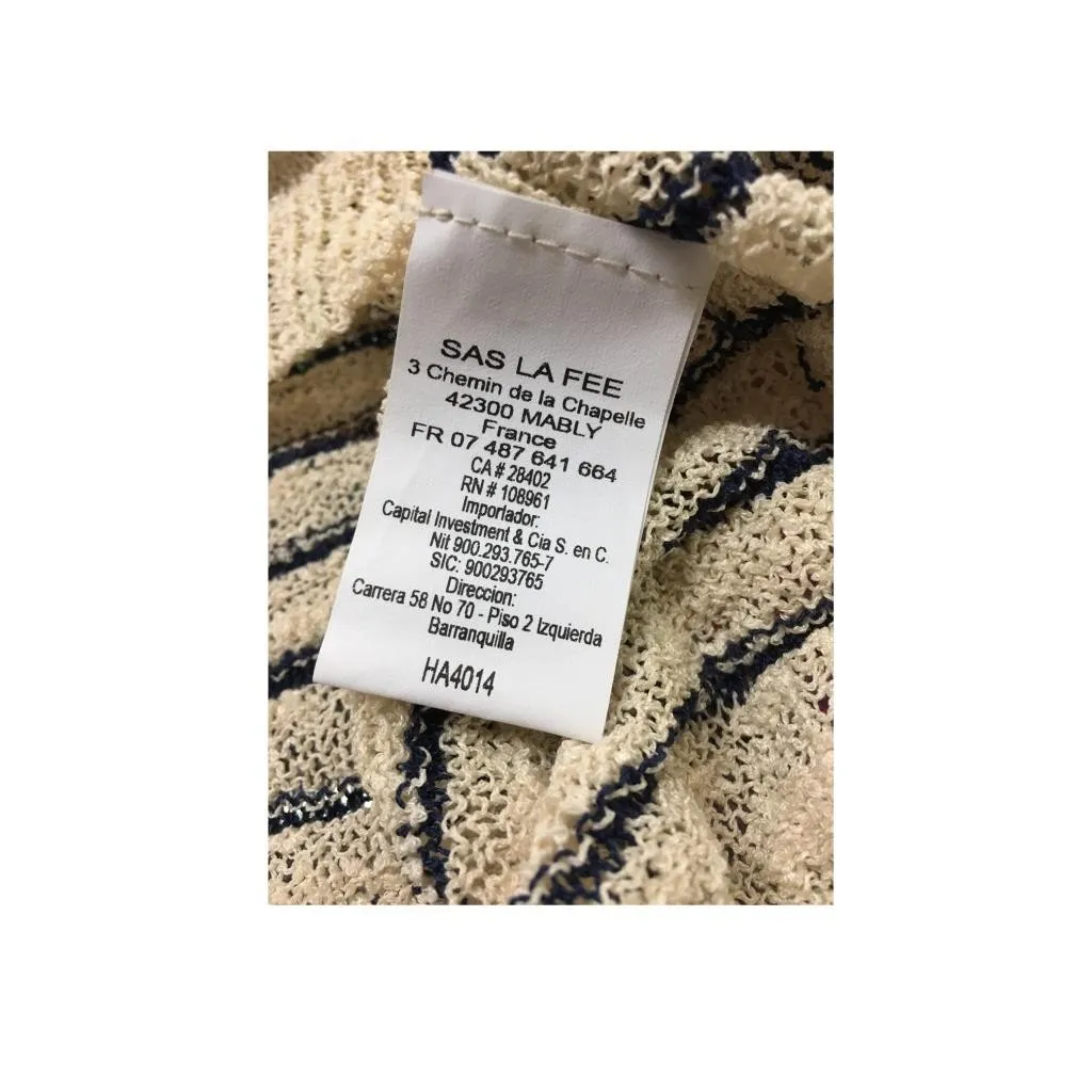 HUMILITY 1949 maglia donna over beige / blu 70% acrilico 30% poliammide MADE IN ITALY