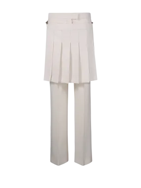 WOMAN FENDI NUDE VIRGIN WOOL PANTS